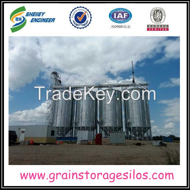 400tons corn soybean storage steel silos in Canada