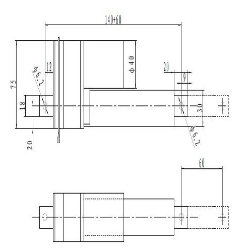 Proportional electronic push rod control system