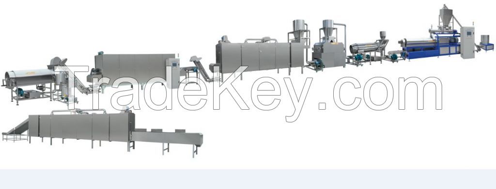 New double screw corn flakes extrusion machine