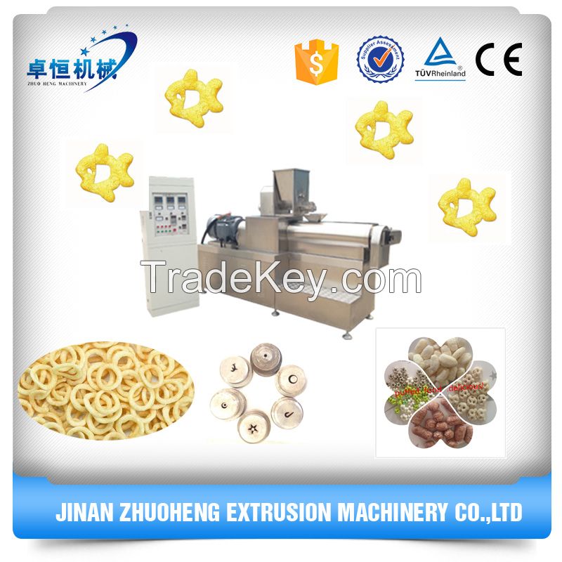 Complete Puffed corn snacks food processing line