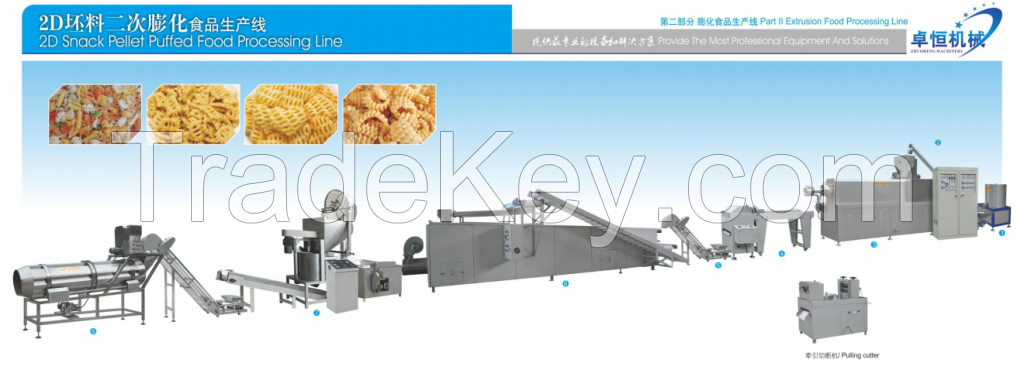 Crispy puffed Corn snacks food processing line