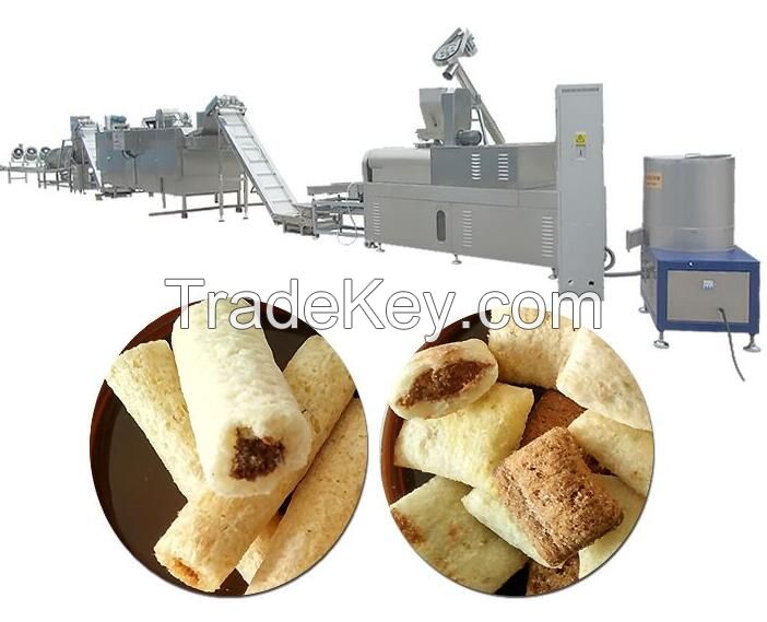 puffed corn core filled snack food making machine