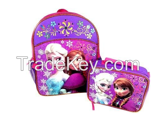 Walmart Disney Fama Marvel Polyester 600d Glitter Organza Sequins Back To Shool Backpack Lunch Tote