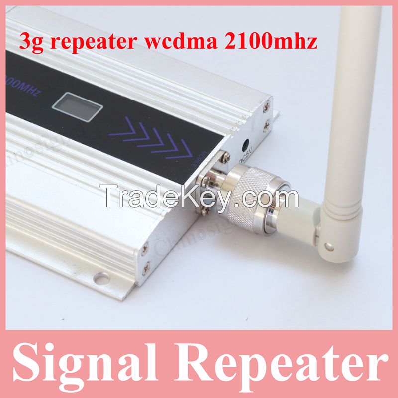 High quality lcd display cellphone new repeater 3g booster wcdma 2100mhz mobile phone 3g signal amplifier yagi 3g antenna 2017