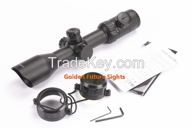 3-12x42SF Riflescope with Illuminated Mil-Dot Reticle,Wide F.O.V hunting riflescope