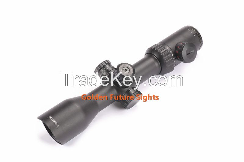 3-12x42SF Riflescope with Illuminated Mil-Dot Reticle,Wide F.O.V hunting riflescope