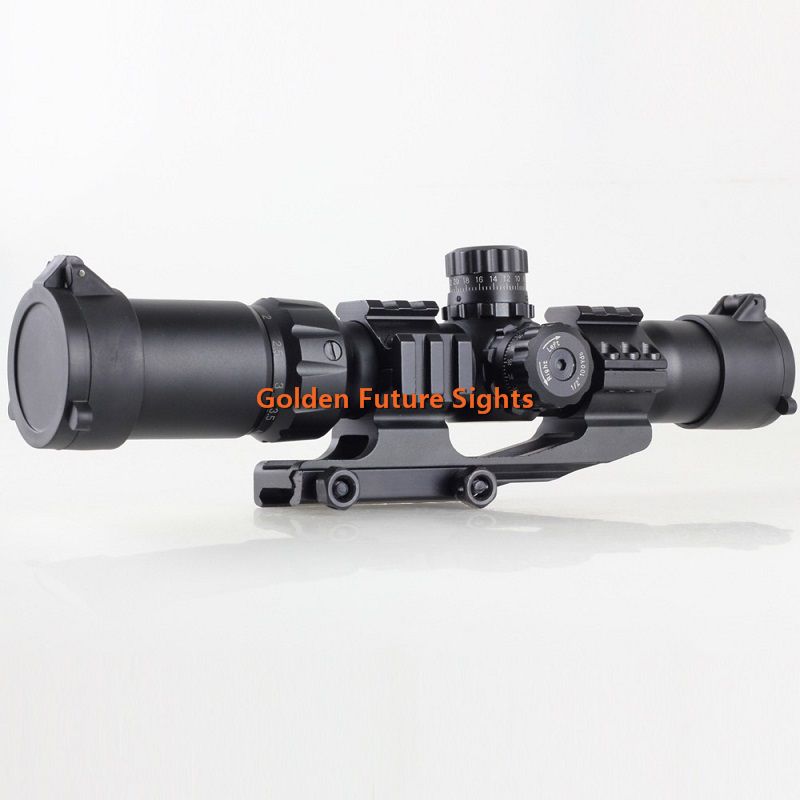 1.5-4x30 tri-color illuminated Reticle Hunting RifleScope with Horse Shoe Prism reticle