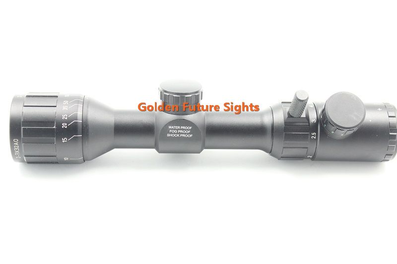 GF0026B Golden Future 2-7x32AO hunting riflescope with Front Parallax Adjustment