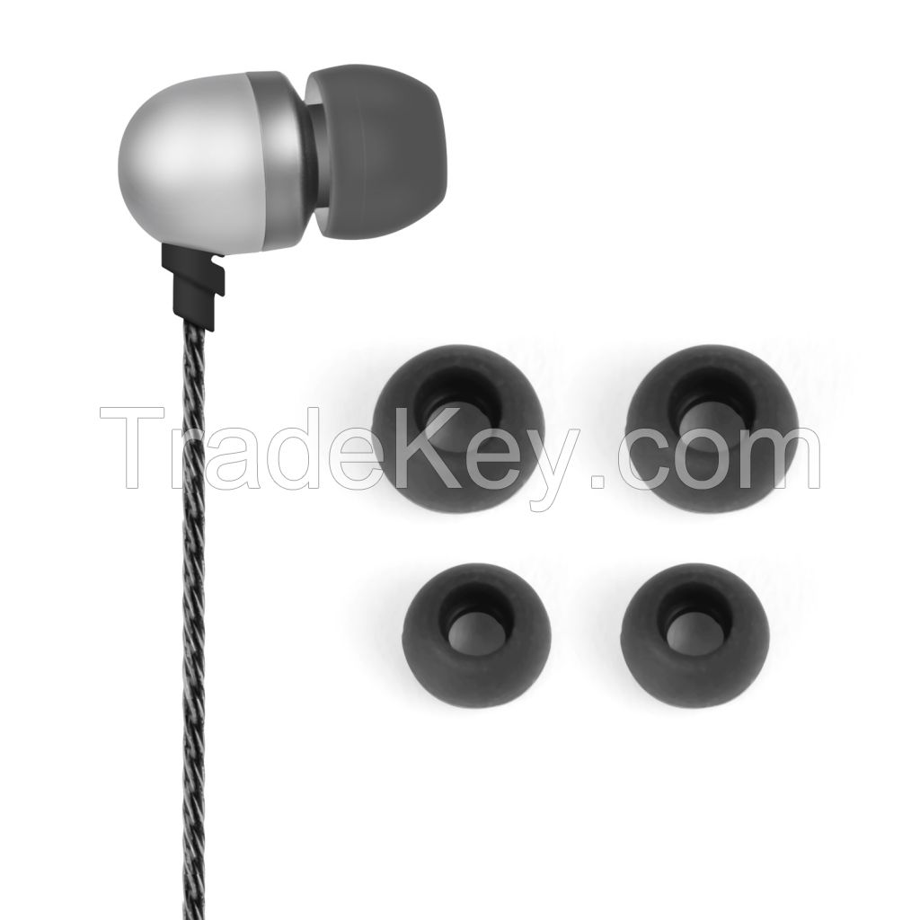 Diomix  In-ear Metal Earphones with volume + mic for iPhone 6/6S Plus, iPad, Samsung, Nexus and more