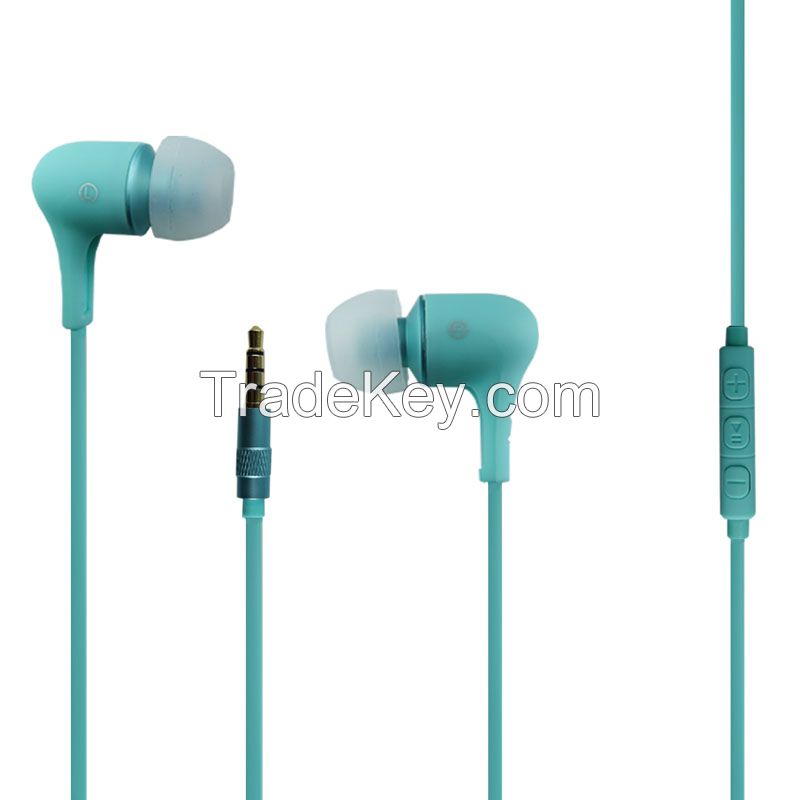 Pop colored in-ear earphone with mic for Apple IPhone HTC Samsung Nexus Xiaomi Hauwei Vivo X6Pro