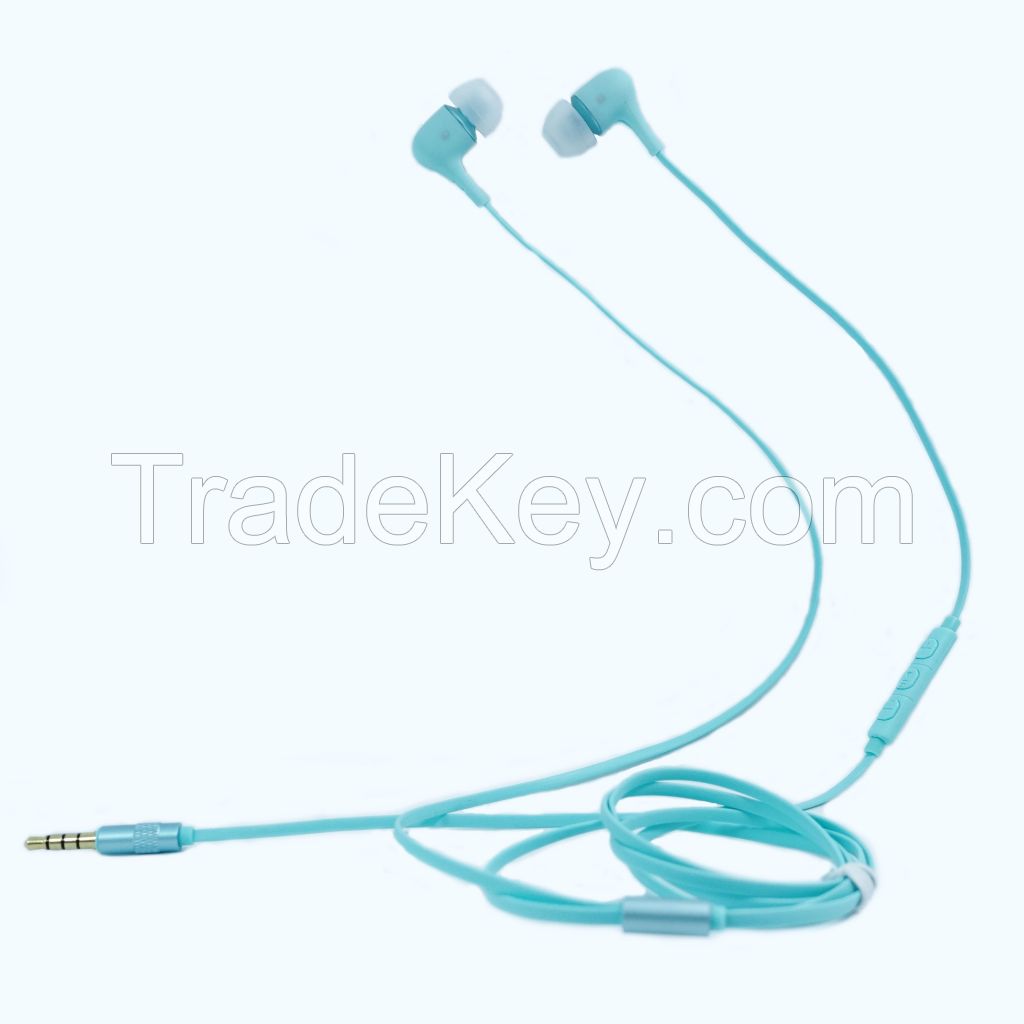 Pop colored in-ear earphone with mic for Apple IPhone HTC Samsung Nexus Xiaomi Hauwei Vivo X6Pro