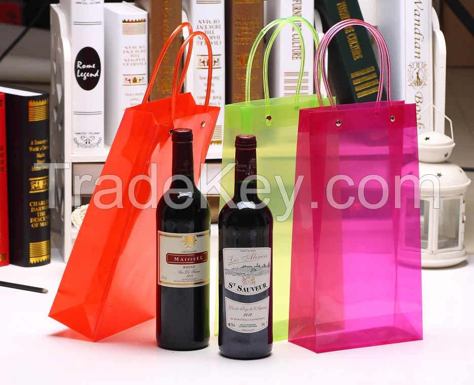 Clear Transparent  Wedding Party Christmas Plastic PP PVC Gift Promotion Shopping Carrier Bags