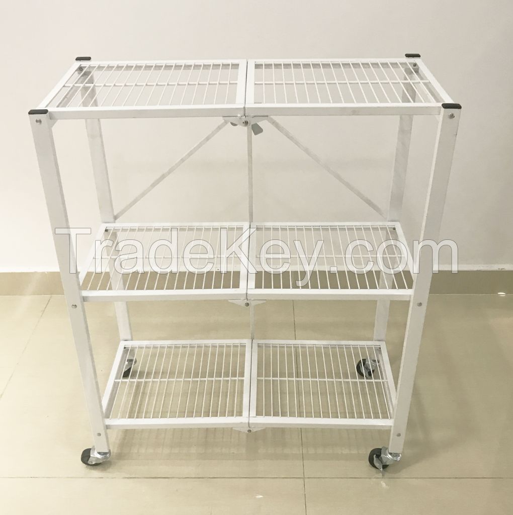 3 layers Iron folding shelf&racks