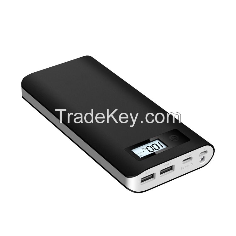 16000-20000 mAh mobile power banks supply 3.0A fast charge LCD digital screen 8 * 18650 rechargeable multi-USB charger