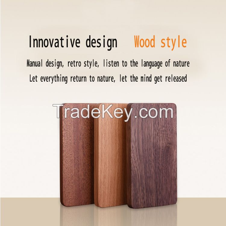 High capacity wood 4000-8000 mAh power banks, health and environmental gifts