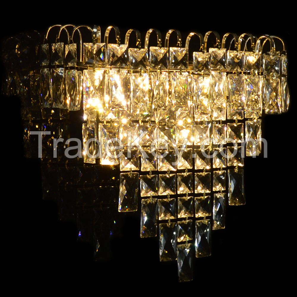 Classic Crystal Wall Light 110v 220v 12v 24v Wall Sconce Glasses Parts Decorative Vintage Crystal Wall Lamp