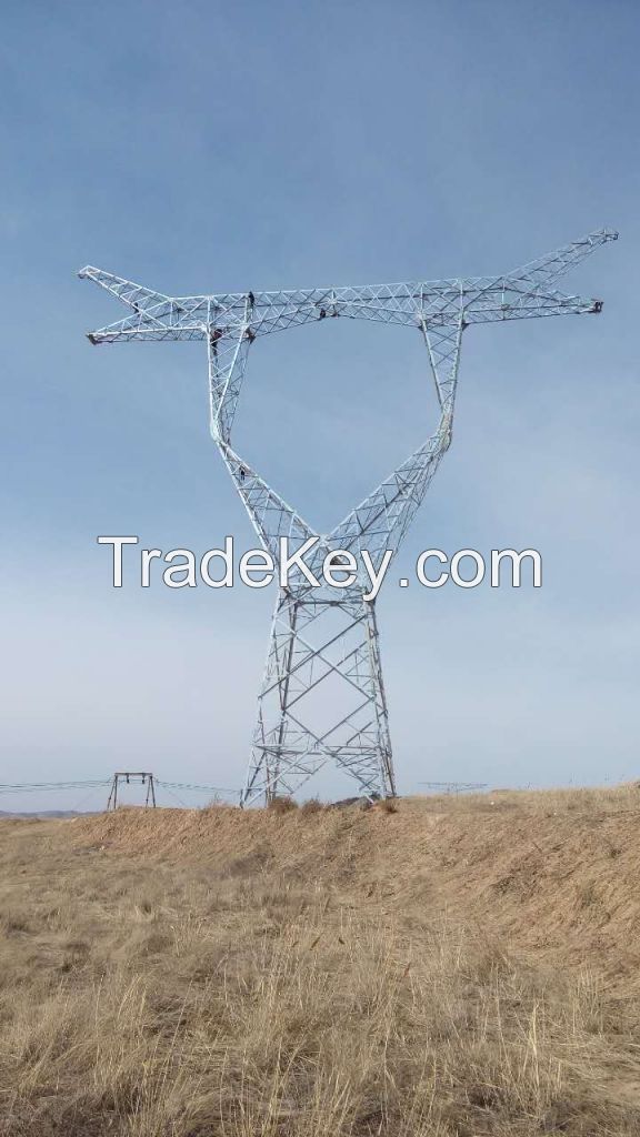 Power transmission angle steel tower