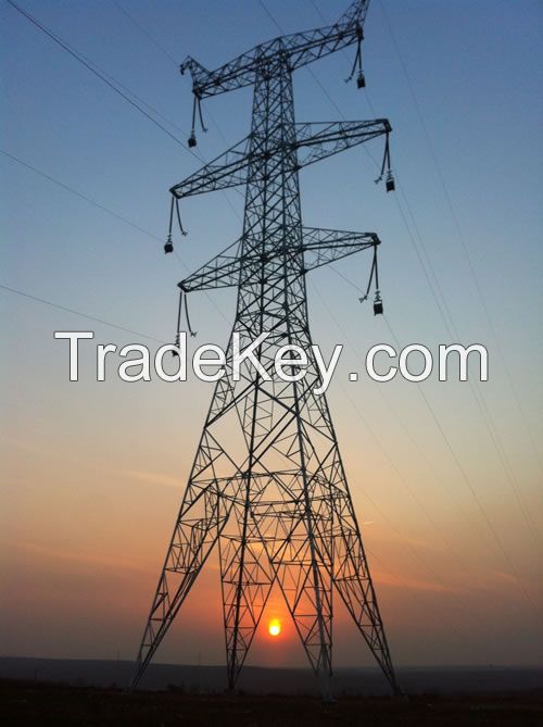 Power transmission angle steel tower