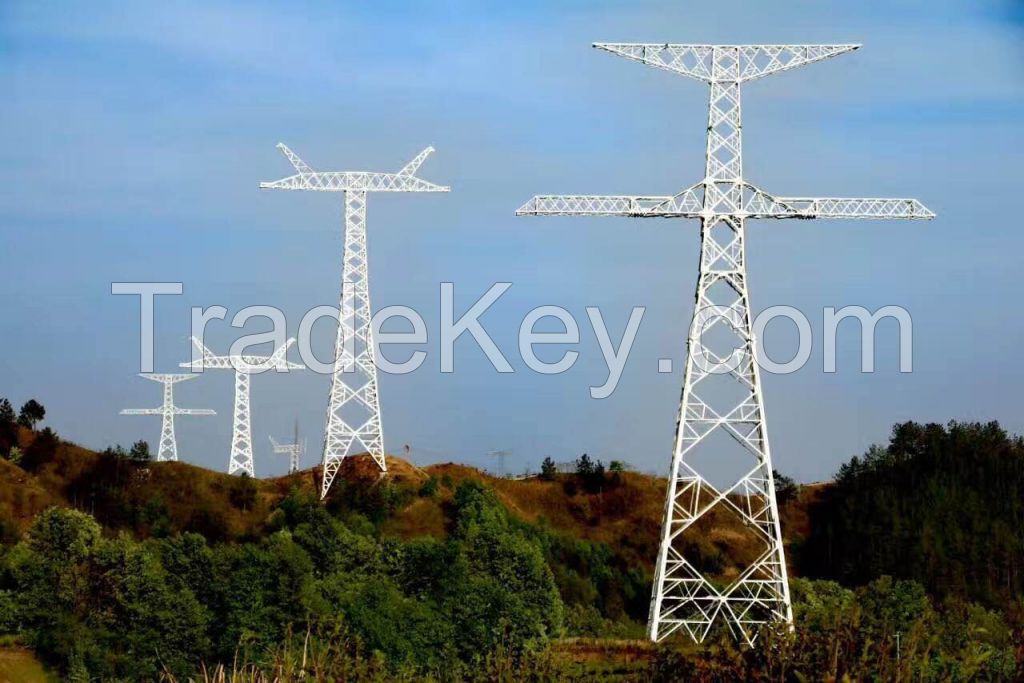 Power transmission angle steel tower