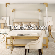 Modern Commercial Hotel Bed Frame Bedroom Furniture Latest Double Bed Designs