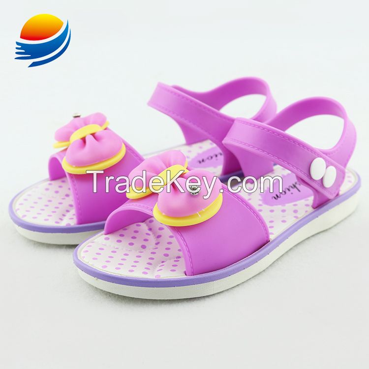 Cute Bow Front Pvc Children Sandals