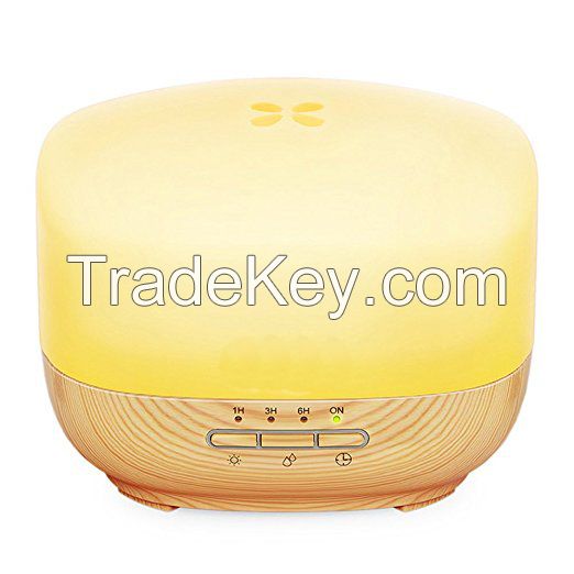 WF502    Wafue 500ml Wood Grain Ultrasonic Essential Oil Diffuser