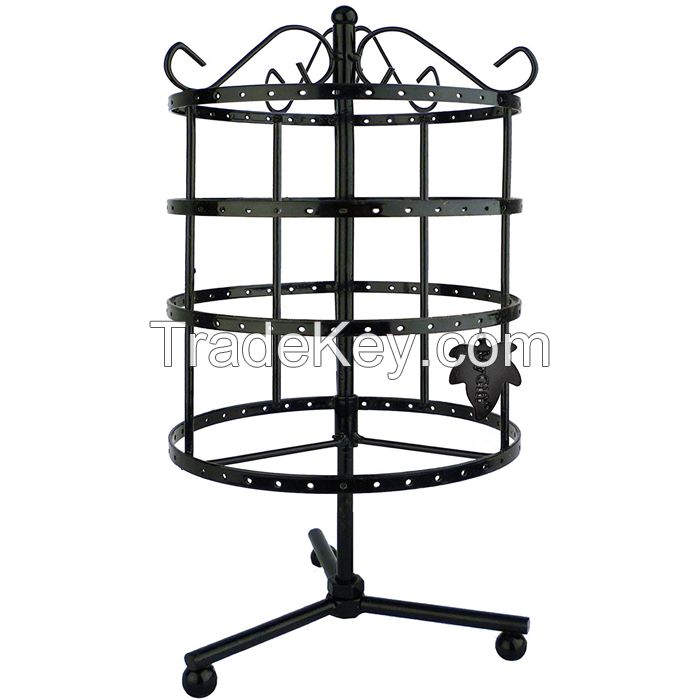 Modern Black Metal 3 Tabletop Bracelet Necklace Jewelry Organizer Display Tree Rack Ring Tray