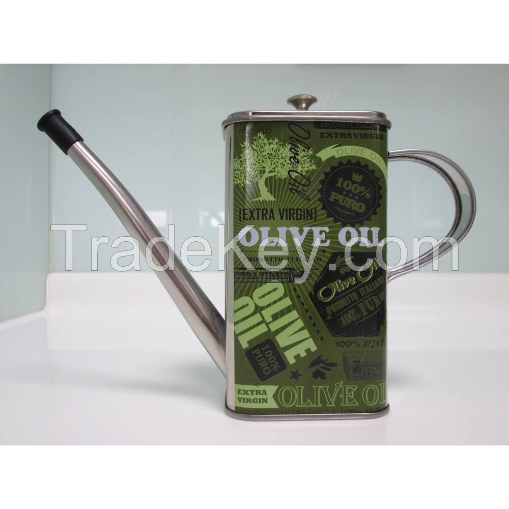 [Holar] Taiwan Made Stainless Steel Olive Oil Dispenser Oil Can for Kitchen