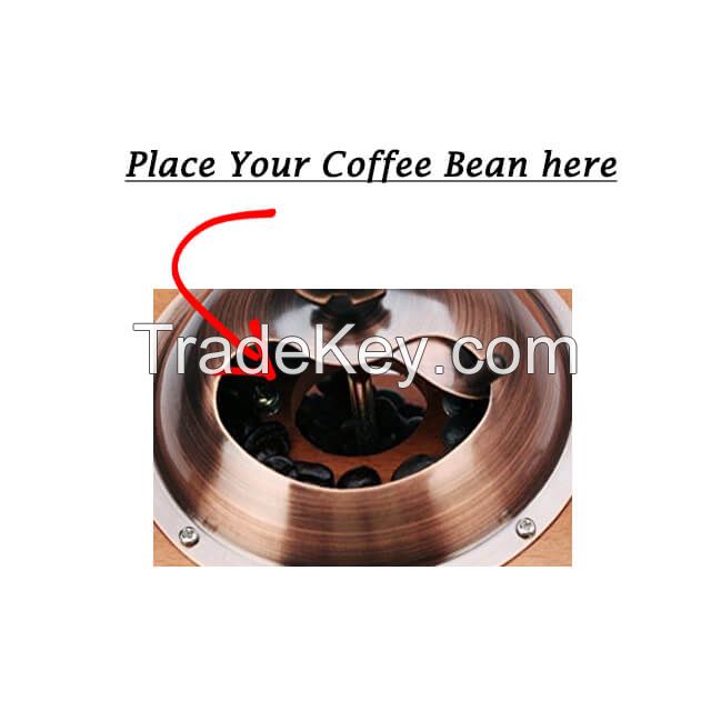 [Holar] Taiwan Made Vintage Style Manual Coffee Mill with Access Drawer