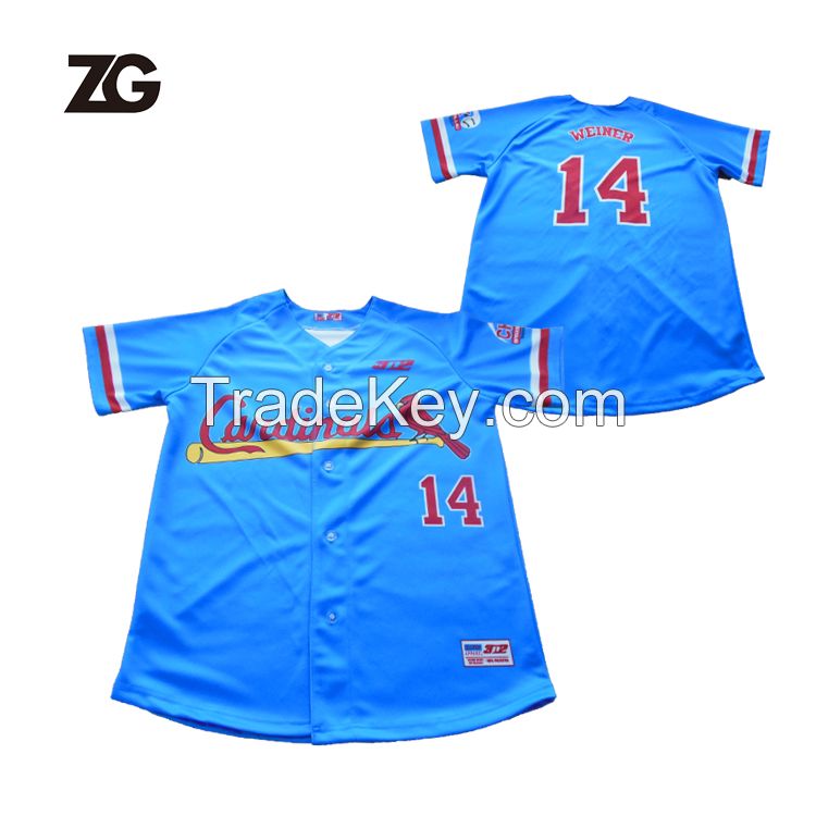 All Over Sublimation Printing Custom Baseball Jessey Baseball Uniform For Teams Clubs