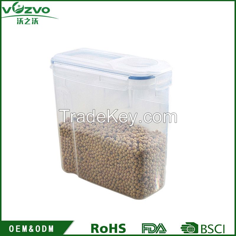 Cheap wholesale grains beans cereals clear container box airtight