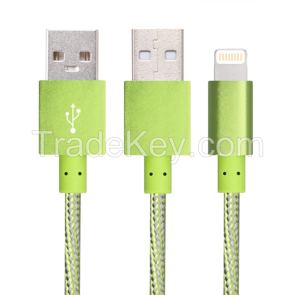 Flat Round MFi Certificated Wholesale USB Charger Cable for iOS