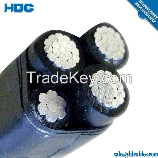 Nigeria Standard 0.6/1kV AAC Aluminum Conductor PVC Insulation ABC Cable 4X30mm2