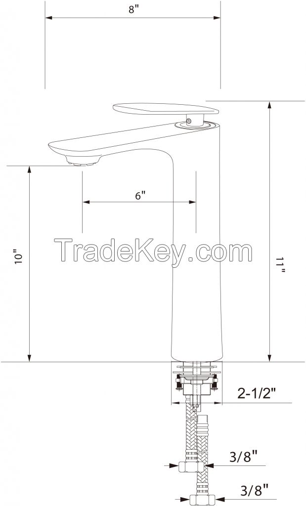 Single Single Handle Vessel Bath Faucet V102-BN