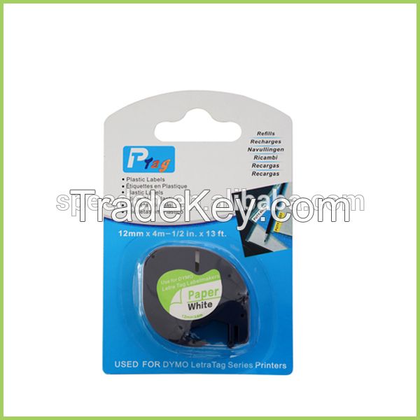 Puty compatible dymo tapes LT-91200 tapes 12mm black on white