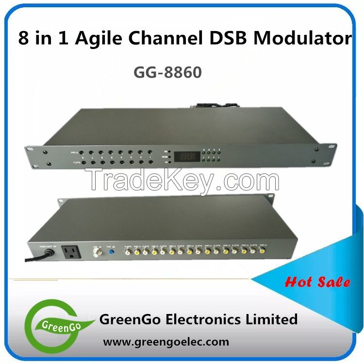 High Quality 8 IN 1 Agile TV Modulator For Cable TV System Manufacturers