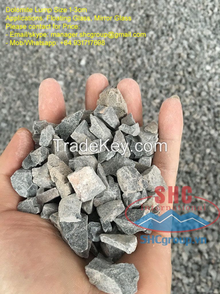 Grey Dolomite Chip And Lump Size For Foat Glass, General Paint And Fertilizer Application