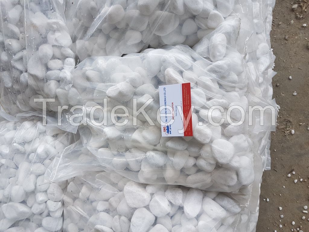 White Pebble Stone for Decoration in garden and home