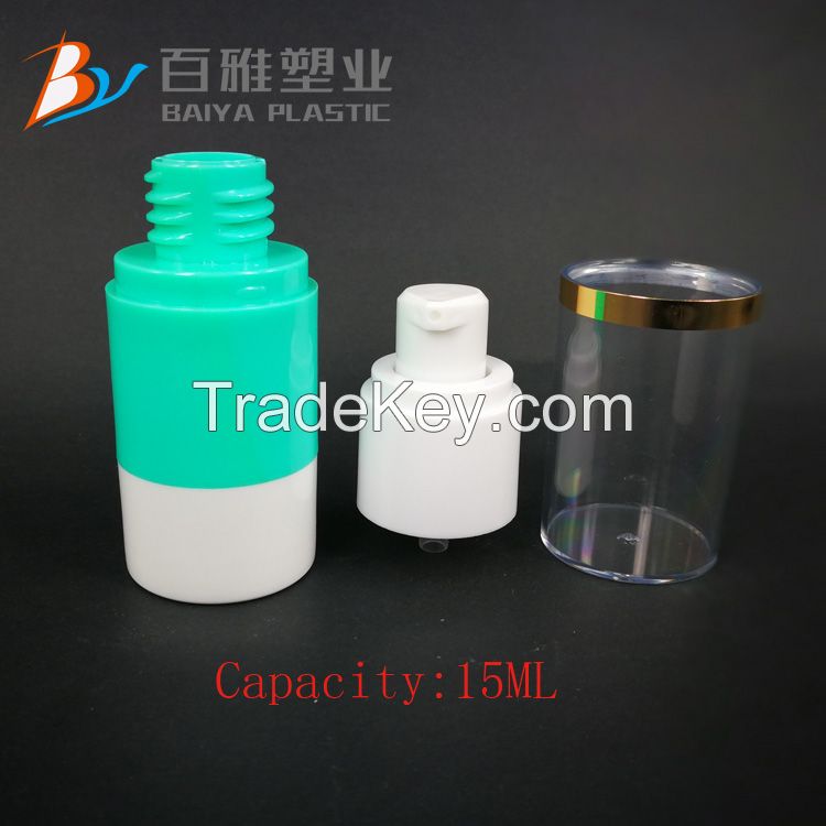 Promotion airless bottle and 15ml 30ml 50ml plastic lotion bottle