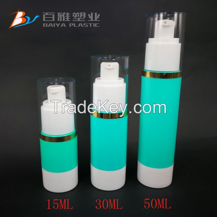 Promotion airless bottle and 15ml 30ml 50ml plastic lotion bottle