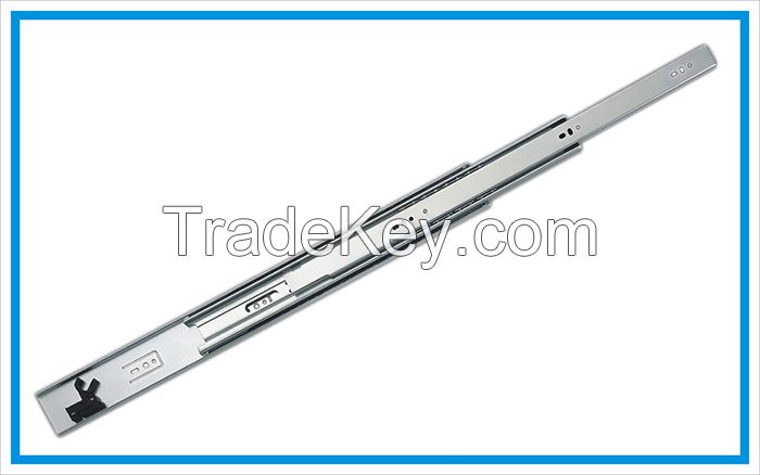 50mm width drawer slide with plastic self-closing device