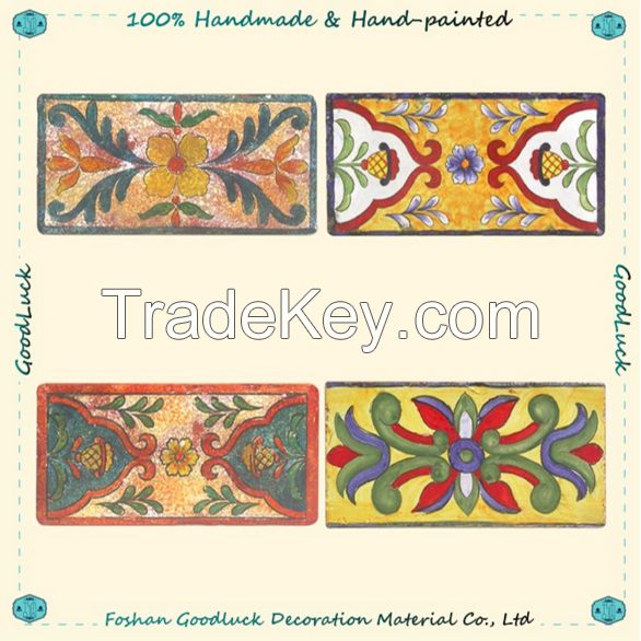 Best Selling Handmade Wavy Edge Flower Ceramic Mexican Floor Tile