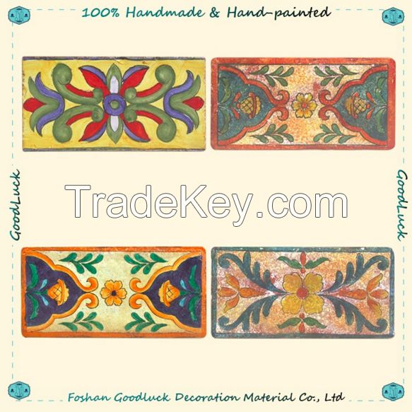 Best Selling Handmade Wavy Edge Flower Ceramic Mexican Floor Tile