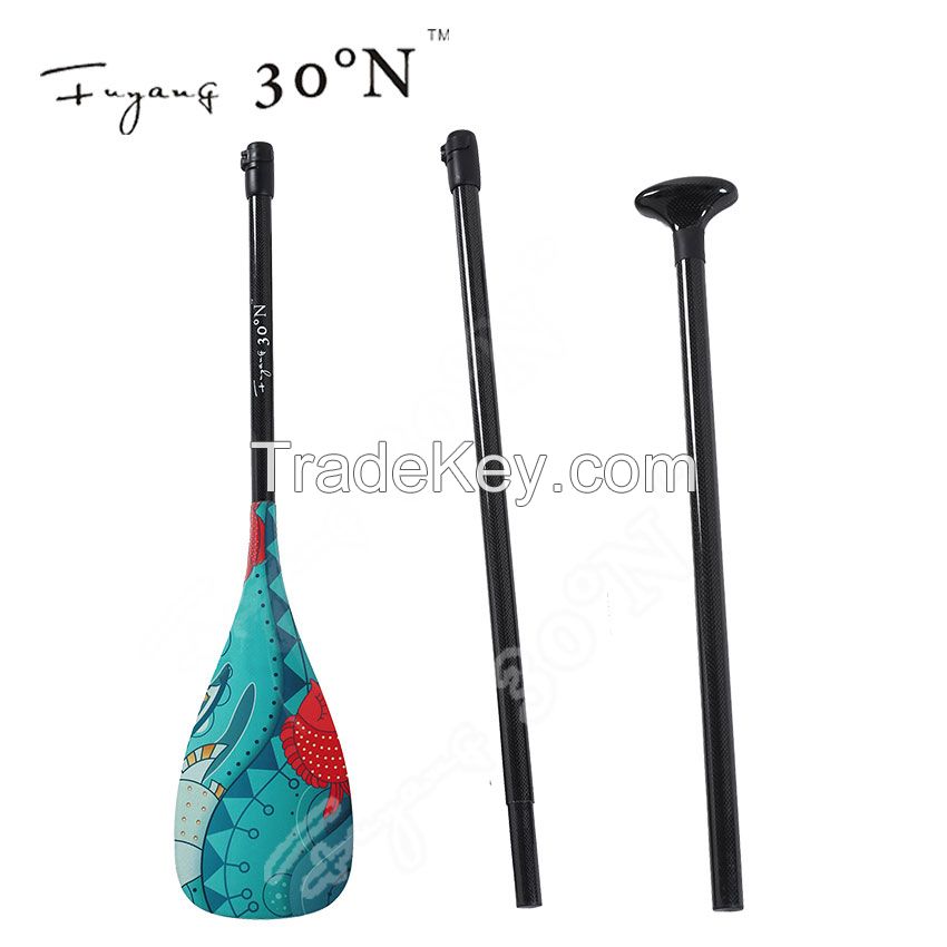 Wholesale Business Carbon Adjustable Sup Paddle Three Piece Customized Pic Stand Up Paddle