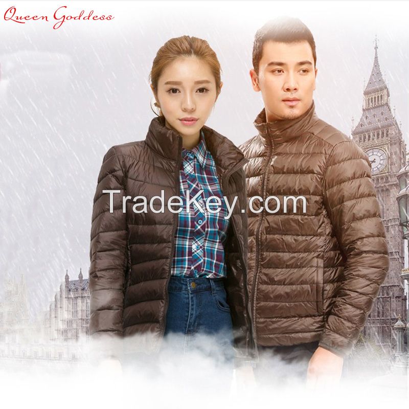 Men and women down jacket down jacket short section Slim collar Korean