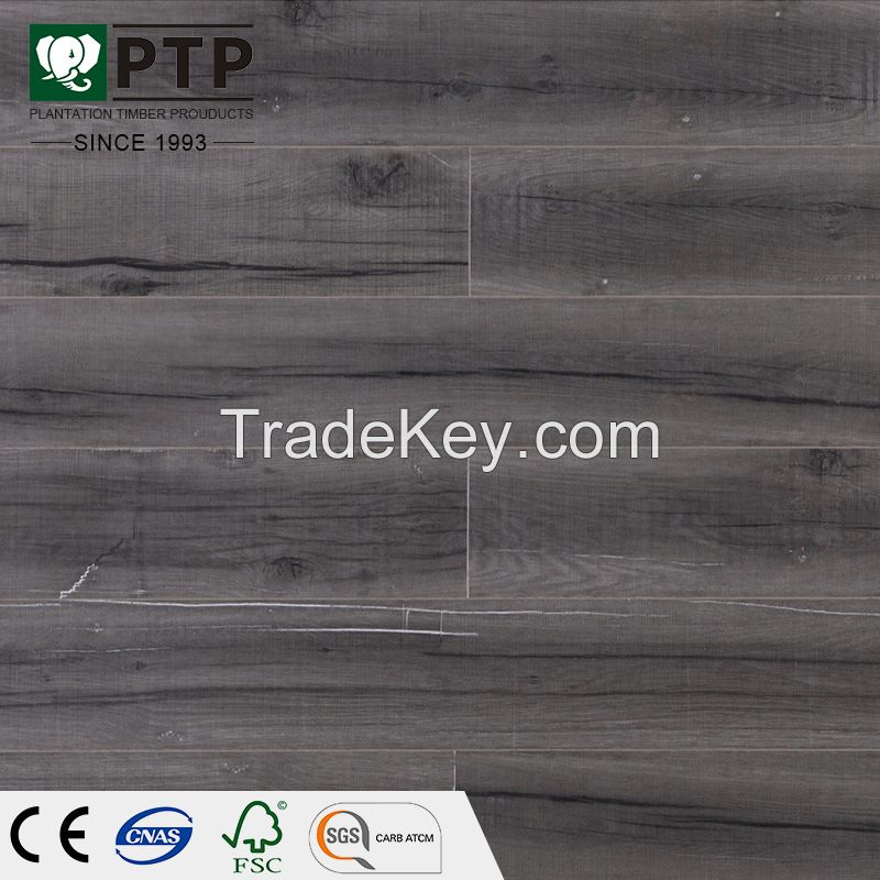 12mm Scraped Oak Grey Brown menards korea aqua lock laminate WOOD flooring