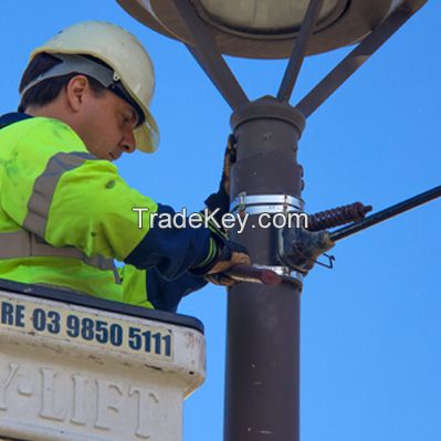 Street Pole Spring-loaded Banner Brackets Advertising Hardware On