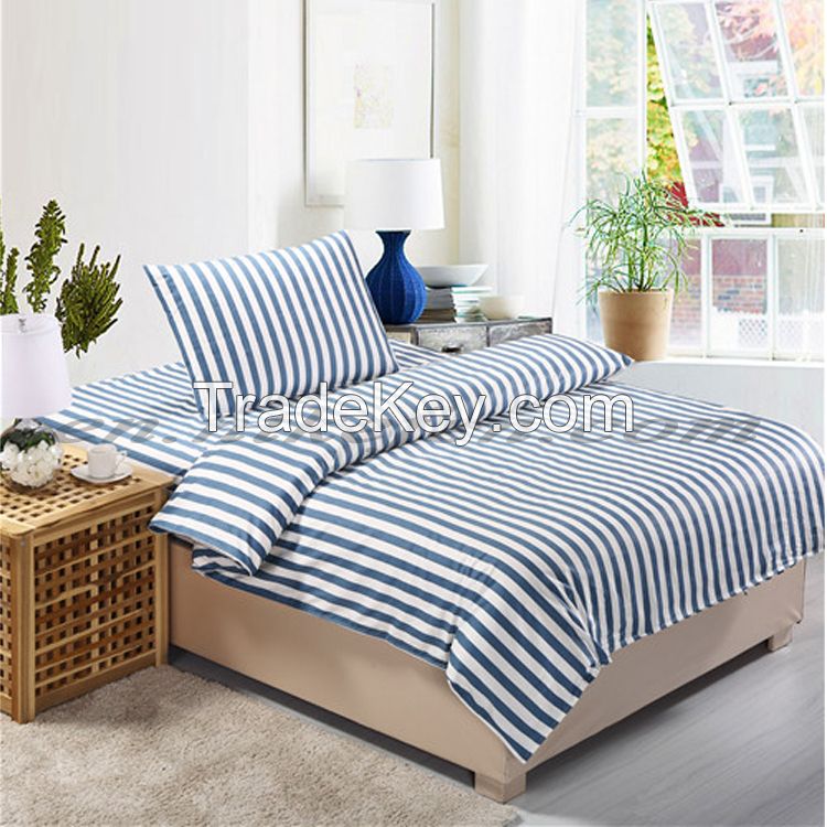 Wholesale 100% Cotton Stripe Hospital Bed Sheets Duvet Covers Bedding Sets