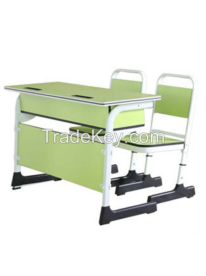 Double school desk / training desk and chair with multiply laminate top