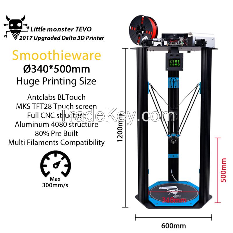 TEVO Little Monster 3D Printer Large Print Area OpenBuilds Extrusion/MKS TFT28/Bltouch High Speed 3D Printer
